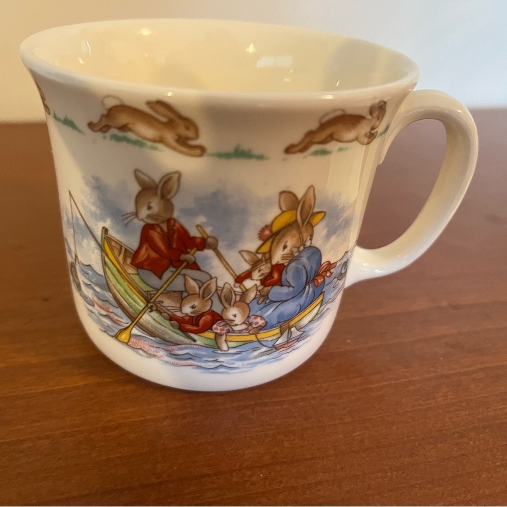 Vintage Royal Doulton Bunnykins mug Fishing with the Family